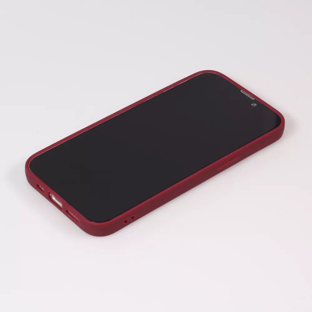 Hülle iPhone 15 - Gummi Herz - Rot