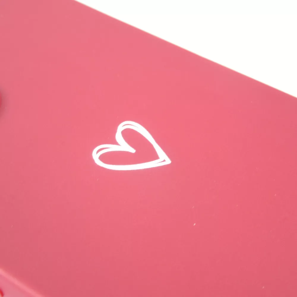 Hülle iPhone 15 - Gummi Herz - Rot