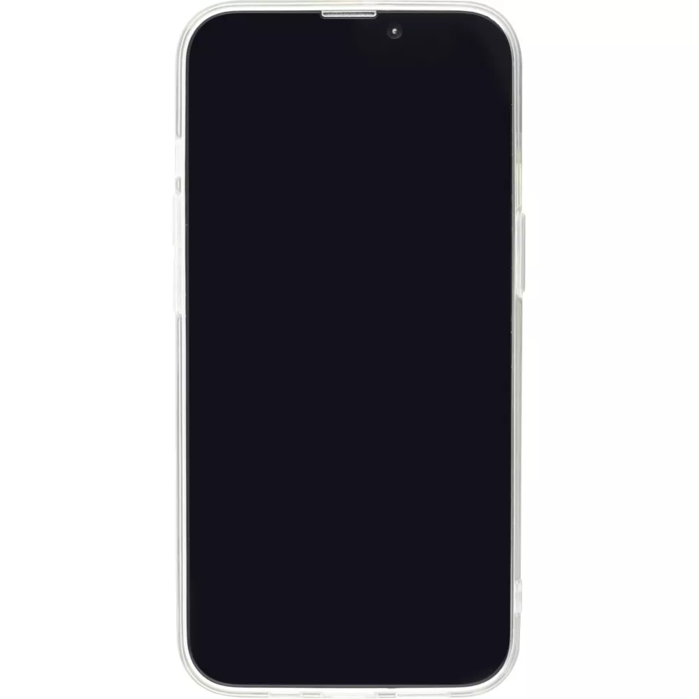 Coque iPhone 13 - Gel petit coeur transparent - Blanc