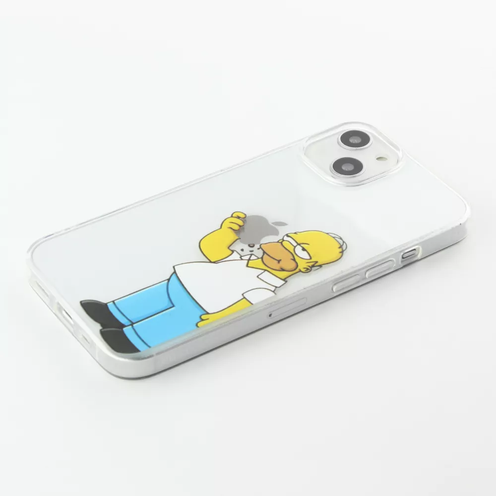 iPhone 15 Case Hülle - Gummi cartoon Homer Simpson