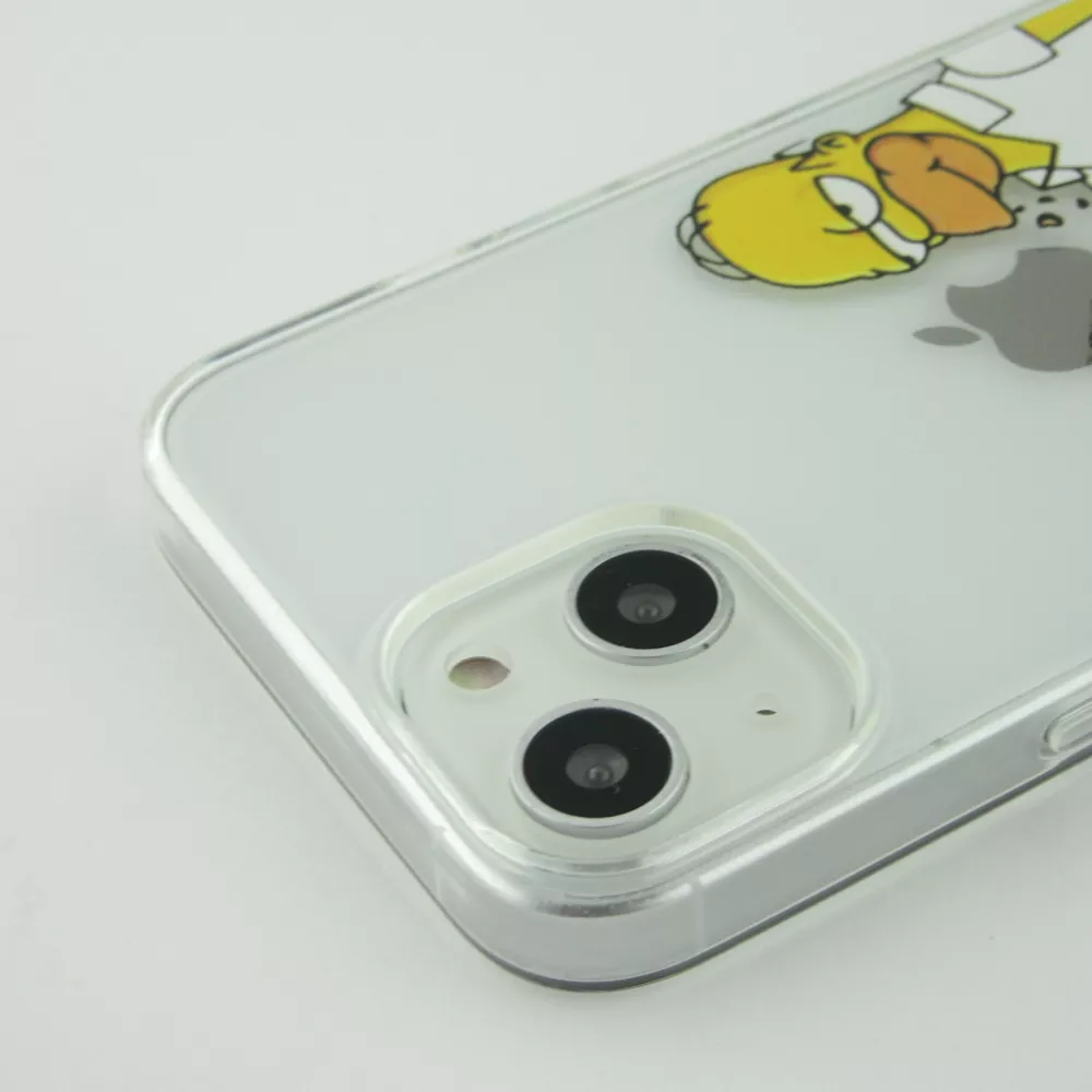 iPhone 15 Case Hülle - Gummi cartoon Homer Simpson