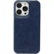 iPhone 13 Pro Max Case Hülle - Basic-Leder blau