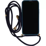 Coque iPhone 16 Pro - Bio Eco-Friendly nature avec cordon collier - Bleu