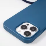 Coque iPhone 16 Pro - Bio Eco-Friendly nature avec cordon collier - Bleu