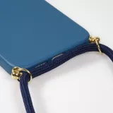 Coque iPhone 16 Pro - Bio Eco-Friendly nature avec cordon collier - Bleu