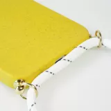 Samsung Galaxy S25 Case Hülle - Bio Eco-Friendly Vegan mit Handykette Necklace - Gelb