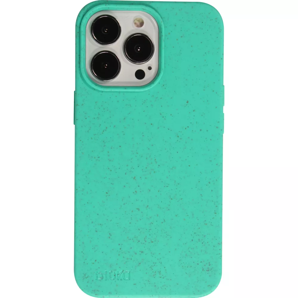 Coque iPhone 13 Pro - Bioka biodégradable et compostable Eco-Friendly - Turquoise