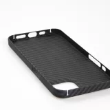 iPhone 14 Pro Max Case Hülle - Carbomile Schutzcase aus echtem Aramid Carbonfaser - Schwarz