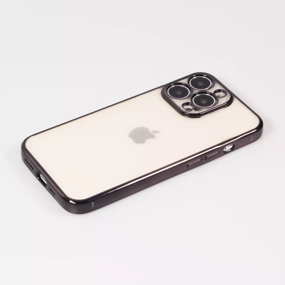Coque iPhone 14 Pro Max - Electroplate - Noir