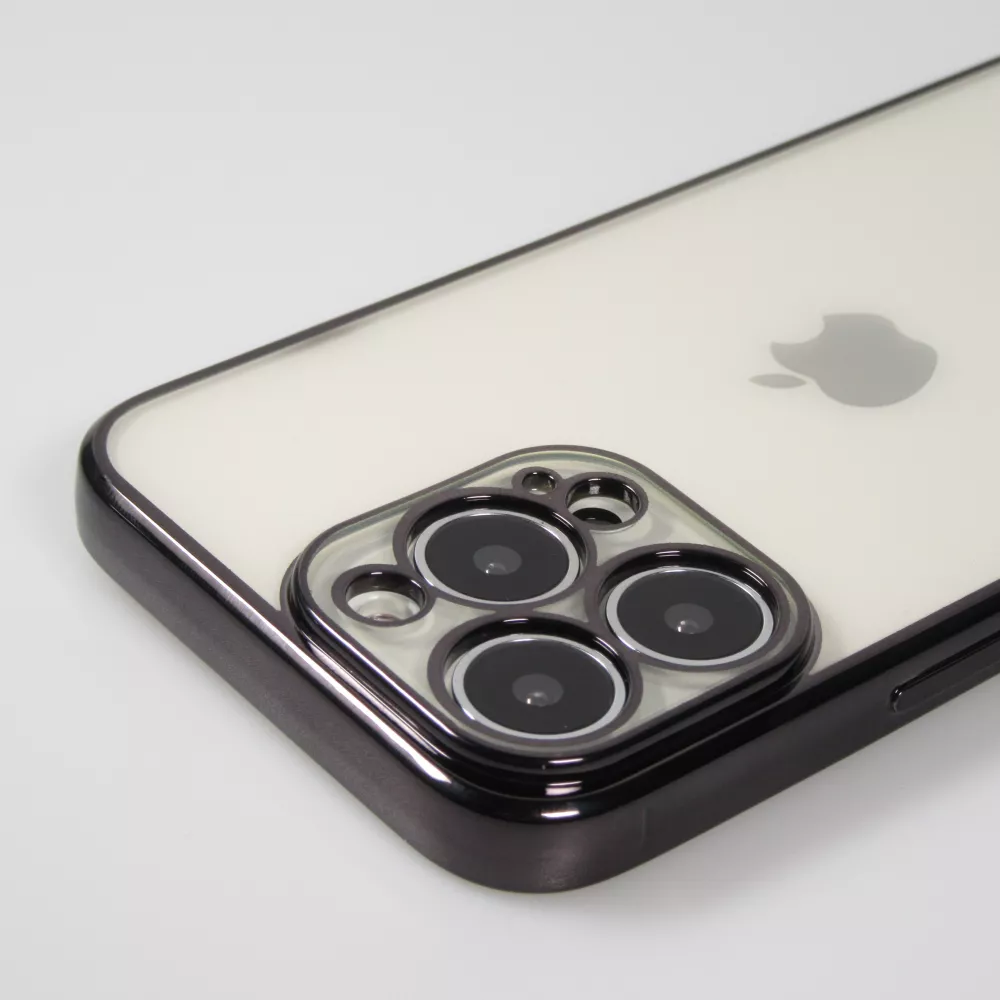 Coque iPhone 14 Pro Max - Electroplate - Noir
