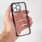 Coque iPhone 14 Pro Max - Electroplate - Noir