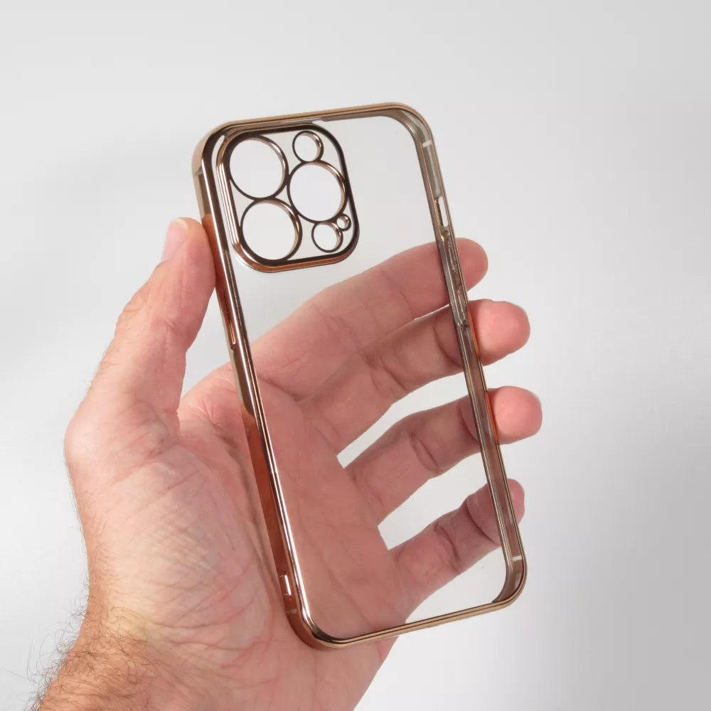 Coque iPhone 14 Pro Max - Electroplate - Or