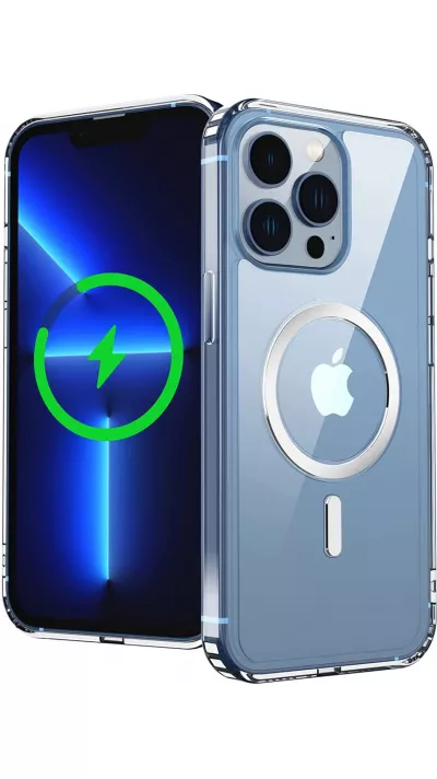Coque iPhone 14 Pro - Gel transparent compatible MagSafe silicone TPU Super Clear