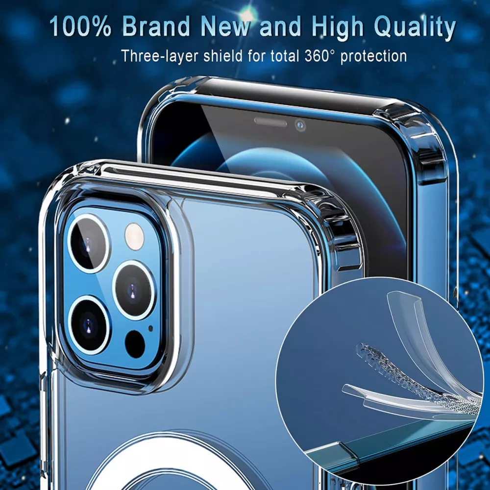 Coque iPhone 14 Pro Max - Gel transparent compatible MagSafe silicone TPU Super Clear
