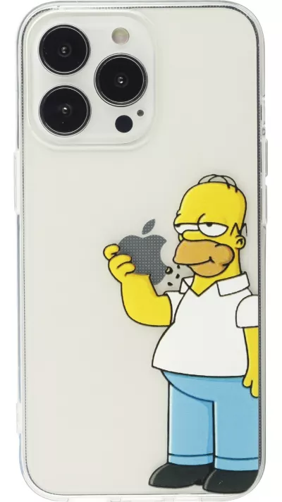 Coque iPhone 14 Pro Max - Gel cartoon Homer Simpson