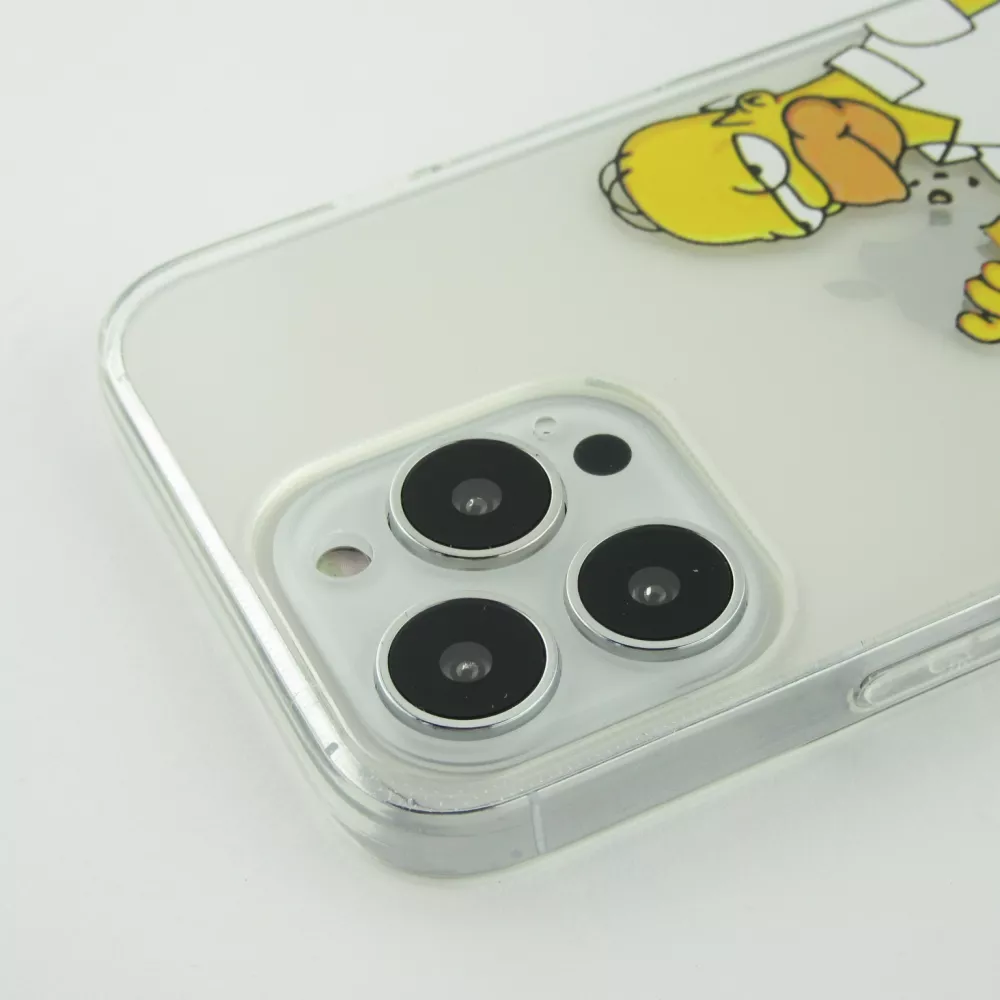 iPhone 16 Pro Case Hülle - Gummi cartoon Homer Simpson