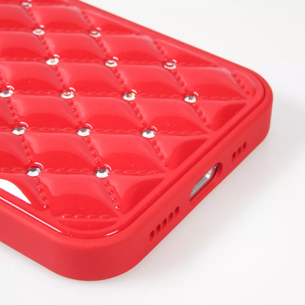 Hülle iPhone 13 Pro Max - Luxury gewölbt Diamant - Rot