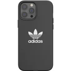 Coque iPhone 13 Pro Max - Adidas silicone soft touch avec logo blanc imprimé - Noir
