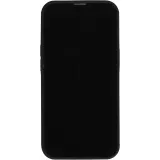 iPhone 14 Pro Case Hülle - Carbomile Alcantara und Carbon mit roten Nähten (MagSafe kompatibel)