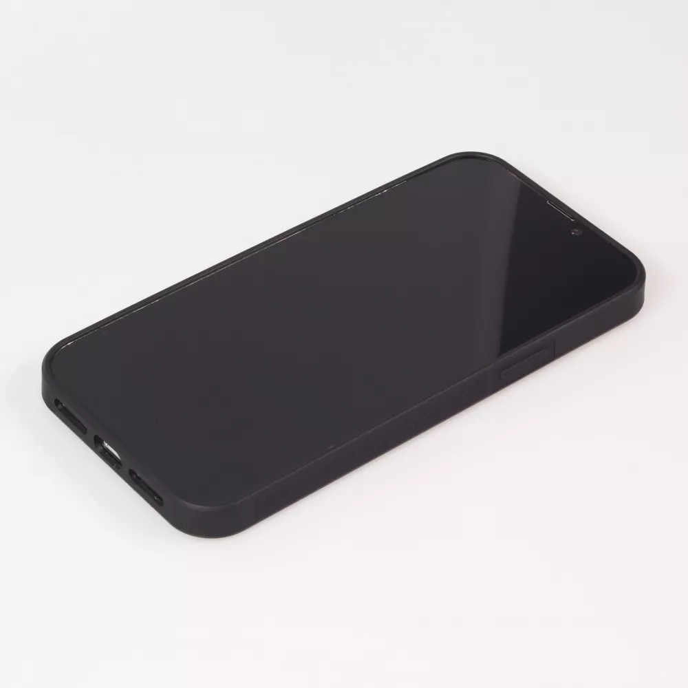 iPhone 14 Pro Case Hülle - Carbomile Alcantara und Carbon mit roten Nähten (MagSafe kompatibel)