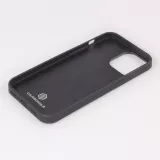 iPhone 14 Pro Case Hülle - Carbomile Alcantara und Carbon mit roten Nähten (MagSafe kompatibel)