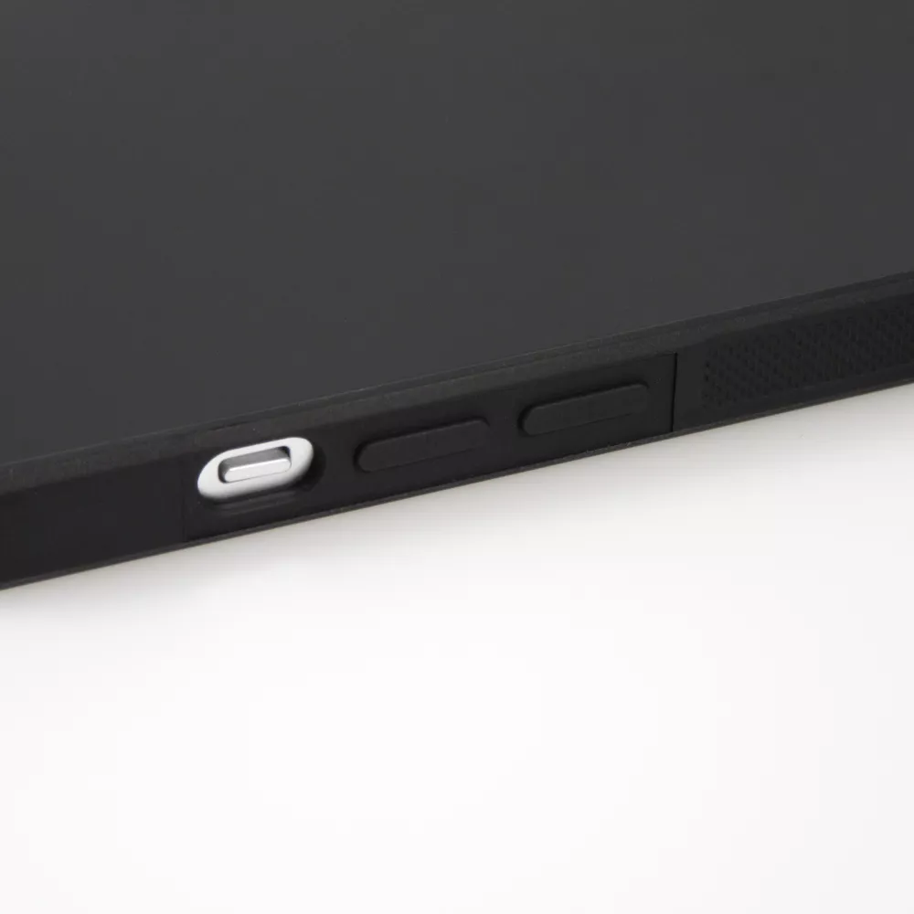 iPhone 14 Pro Case Hülle - Carbomile Alcantara und Carbon mit roten Nähten (MagSafe kompatibel)