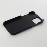 iPhone 13 Pro Max Case Hülle - Doppelleder blau - Schwarz
