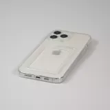 iPhone 13 Pro Max Case Hülle - Gummi mit Kartenhalter - Transparent
