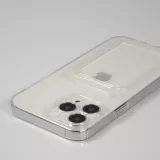iPhone 13 Pro Max Case Hülle - Gummi mit Kartenhalter - Transparent