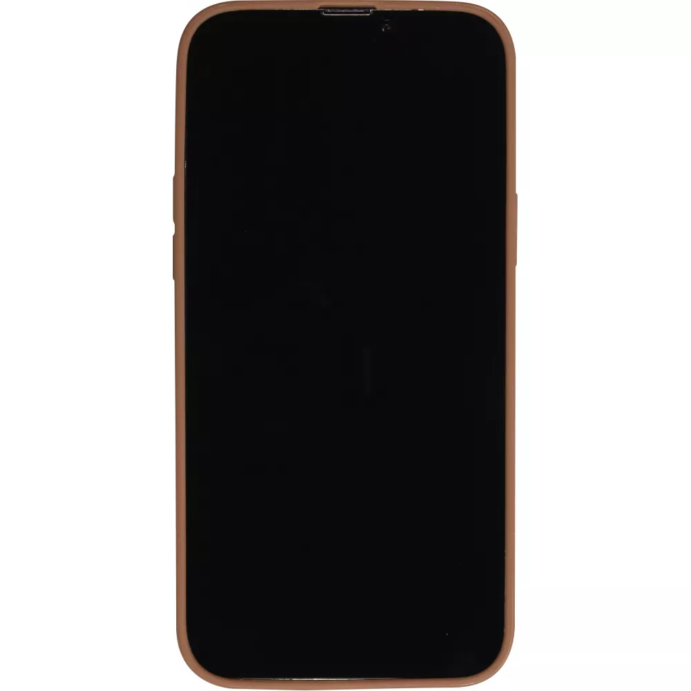 Coque iPhone 15 Plus - Silicone Mat - Brun