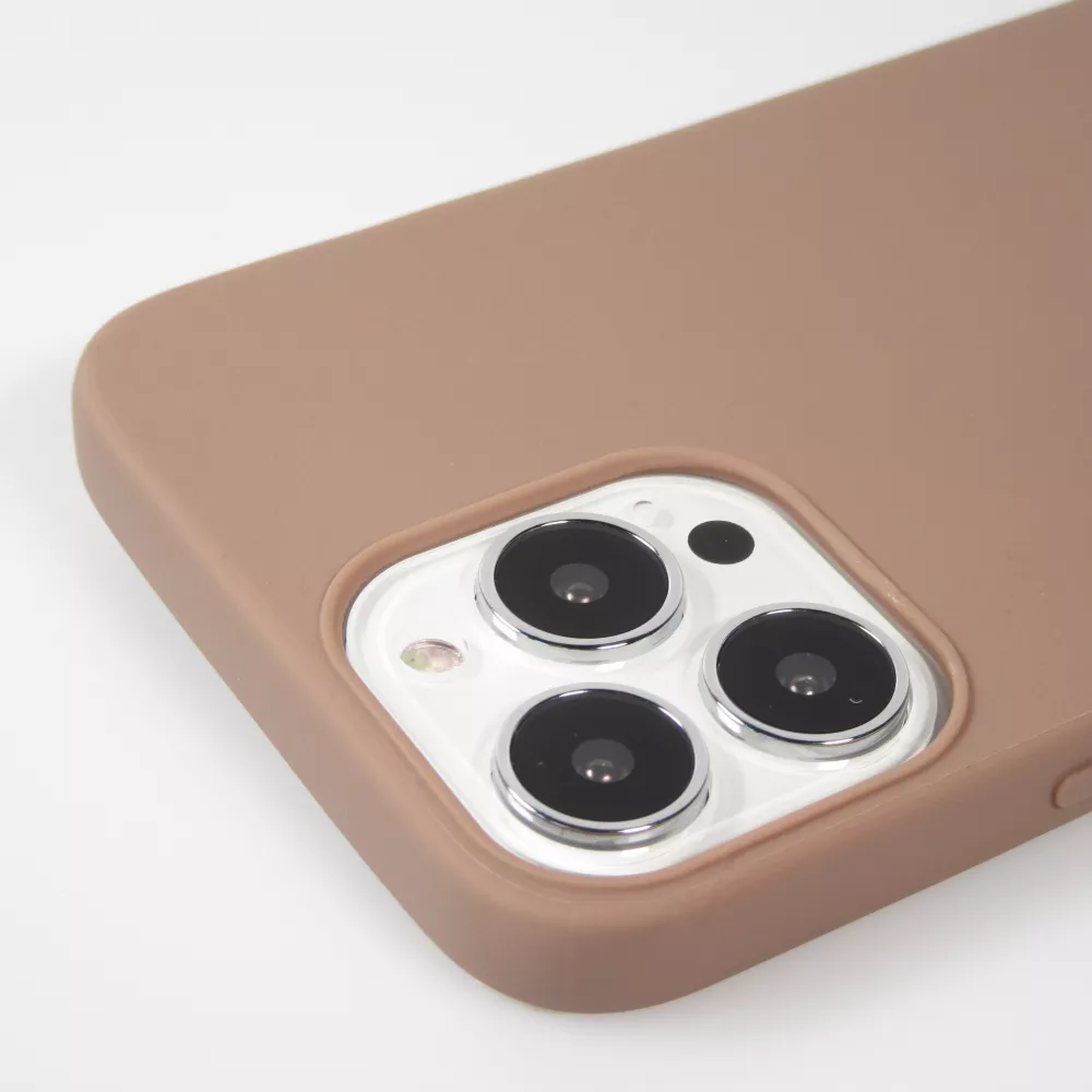 Coque iPhone 15 Plus - Silicone Mat - Brun