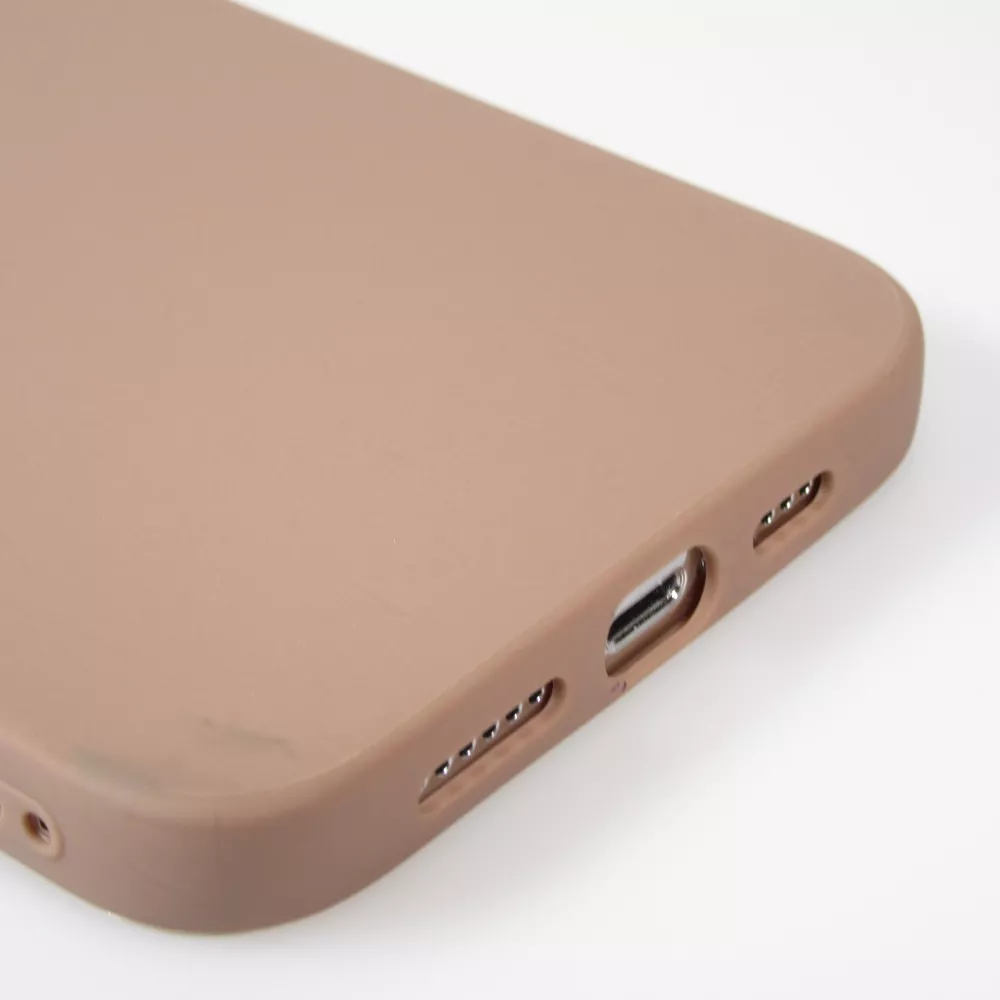 Coque iPhone 15 Plus - Silicone Mat - Brun
