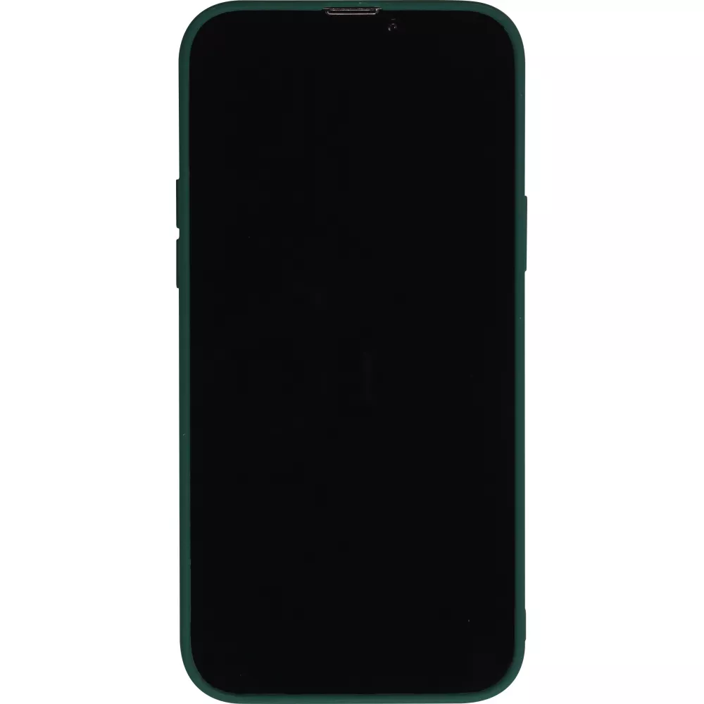 Coque iPhone 15 Pro - Silicone Mat - Vert foncé