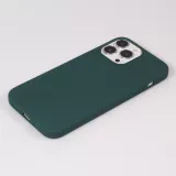 Coque iPhone 15 Pro - Silicone Mat - Vert foncé