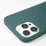 Coque iPhone 15 Pro - Silicone Mat - Vert foncé