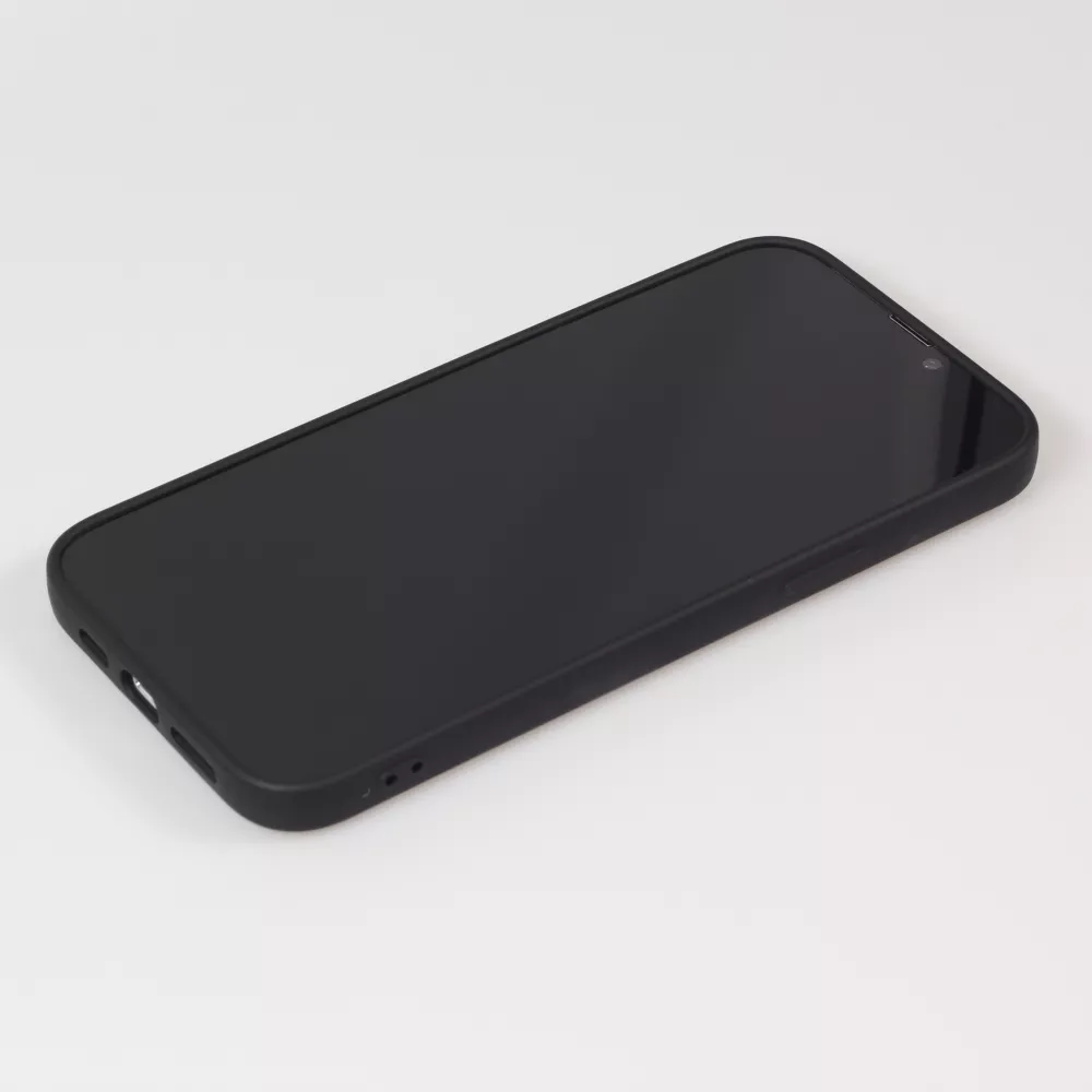 iPhone 13 Pro Max Case Hülle - Soft Touch Kartenhalter - Schwarz
