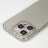 Coque iPhone 15 Pro - plastique ultra fin semi-transparent mat - Gris
