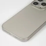 Coque iPhone 15 Pro - plastique ultra fin semi-transparent mat - Gris