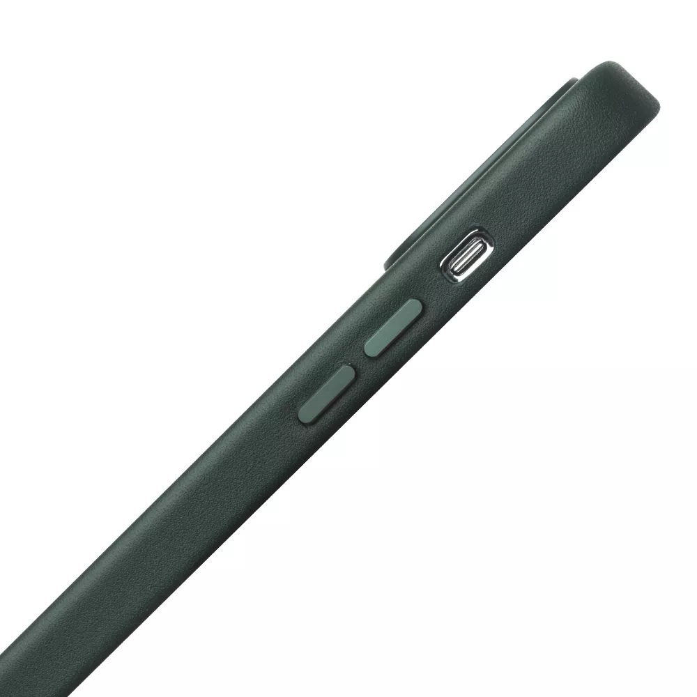 iPhone 14 Pro Max Case Hülle - Qialino Echtleder (MagSafe kompatibel) grün
