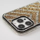 Coque iPhone 13 Pro Max - Shiny Lines  - Or