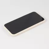 Coque iPhone 14 Pro - Silicone Mat Coeur doré - Beige