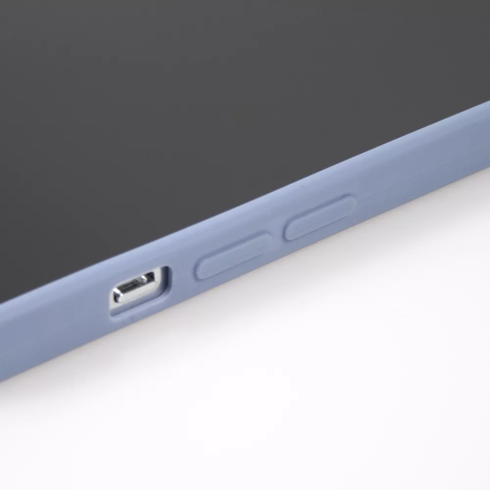 iPhone 14 Pro Case Hülle - Silikon Mat Herz gold - Blau