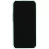 Coque iPhone 16 Pro Max - Silicone Mat Coeur doré - Turquoise