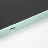Coque iPhone 16 Pro Max - Silicone Mat Coeur doré - Turquoise