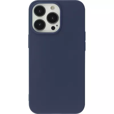 Coque iPhone 15 Pro - Silicone Mat - Bleu foncé