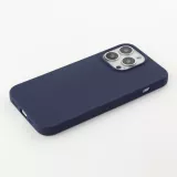 Coque iPhone 15 Pro - Silicone Mat - Bleu foncé