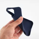 Coque iPhone 15 Pro - Silicone Mat - Bleu foncé