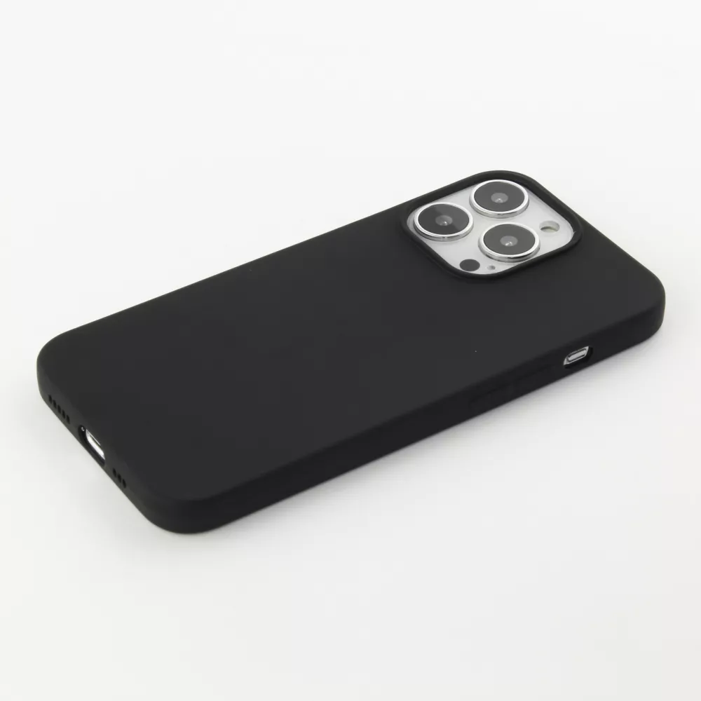Coque iPhone 15 Pro - Silicone Mat - Noir