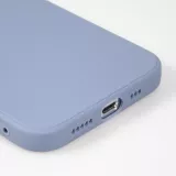 Coque iPhone 14 - Silicone Mat Coeur doré - Bleu