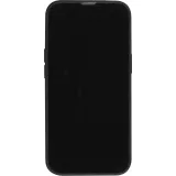 iPhone 14 Case Hülle - Silikon Mat Herz gold - Schwarz